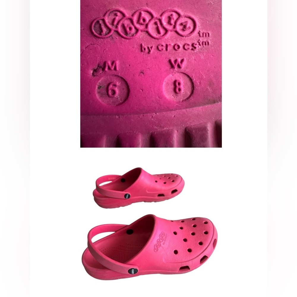 Hot pink -Size 6Mens 8Womens Unisex Crocs Classic Clog Jibbitz by Crocs "Kilby"